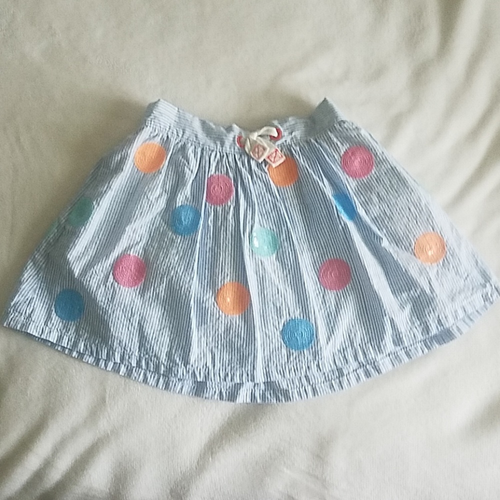 Cat & Jack Seersucker Skirt with Pastel Polka Dots